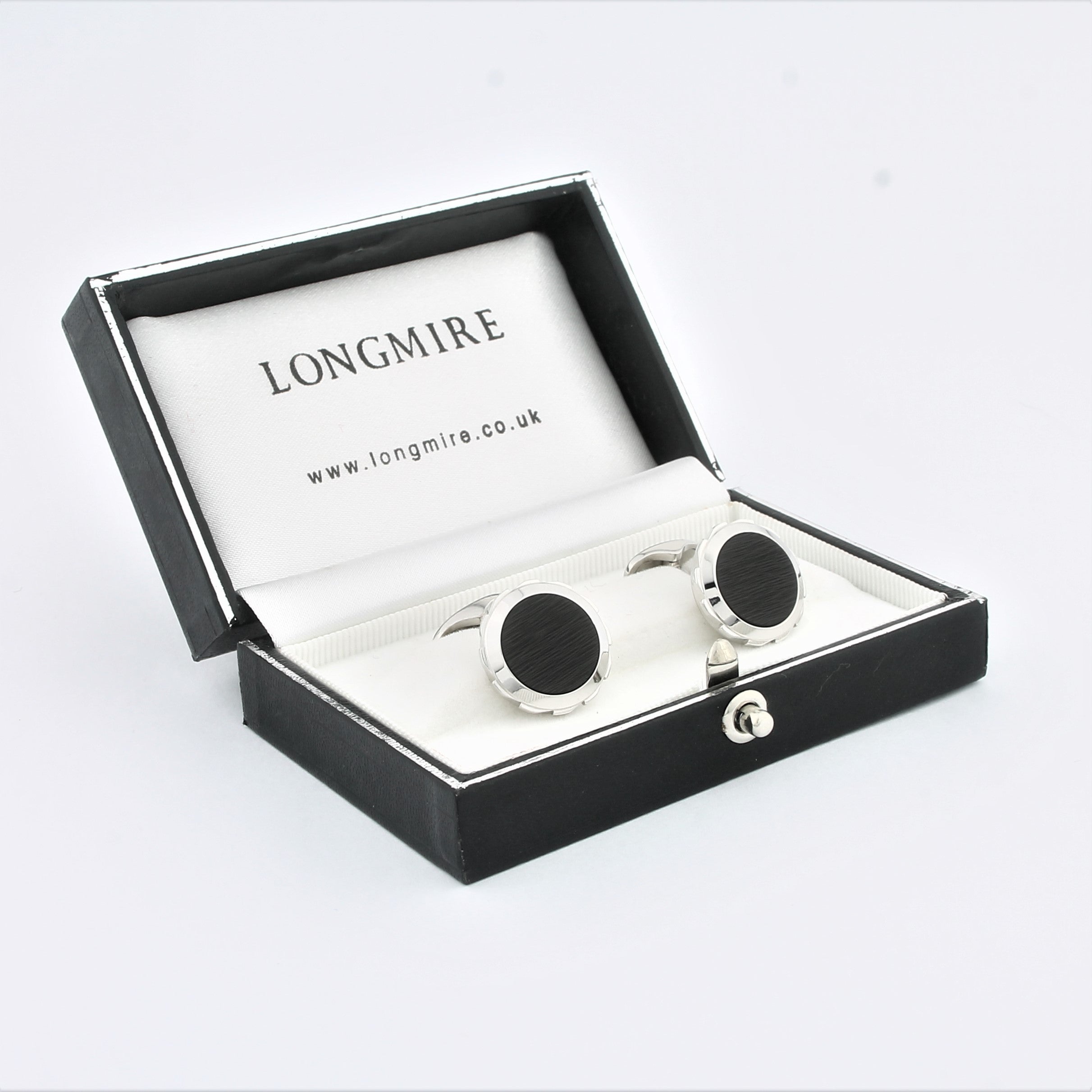Catherine wheel cufflinks 18k white gold - box