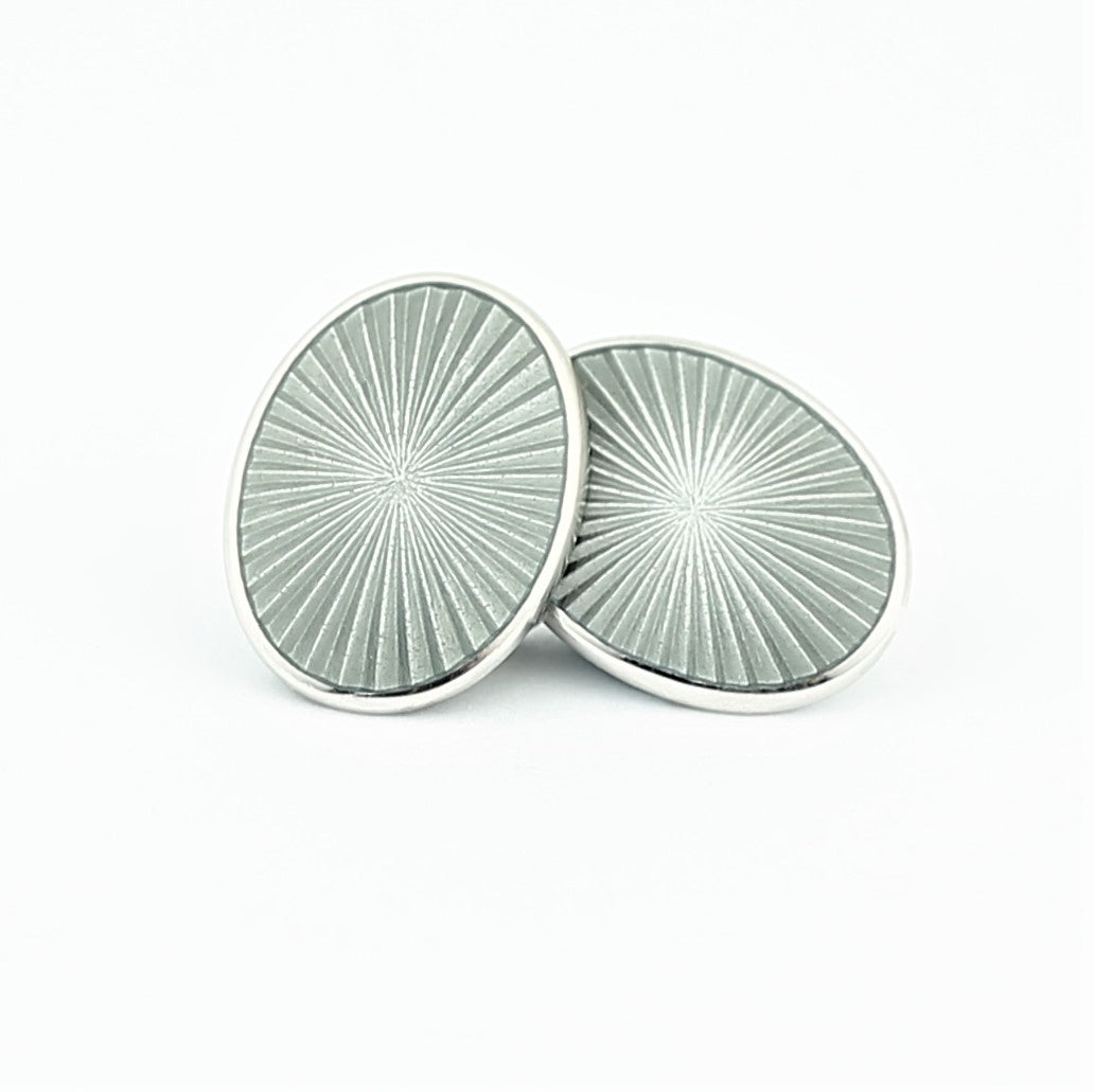 STARBURST GREY ENAMEL DRESS SET - cufflinks