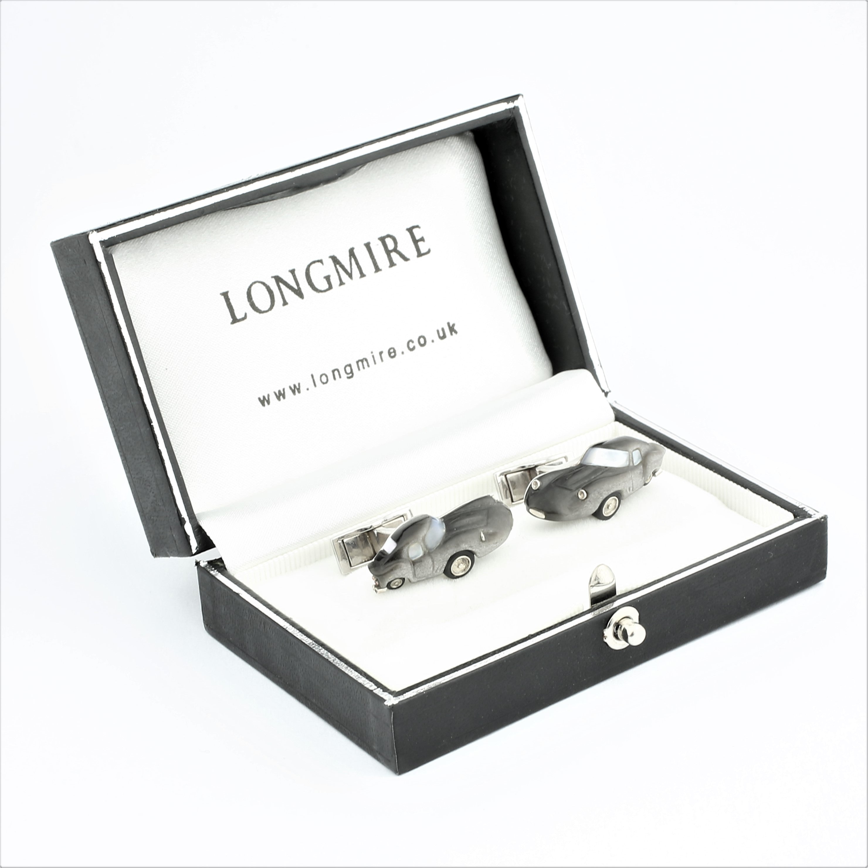 VINTAGE CAR IN SILVER OBSIDIAN AND ONYX - boxed