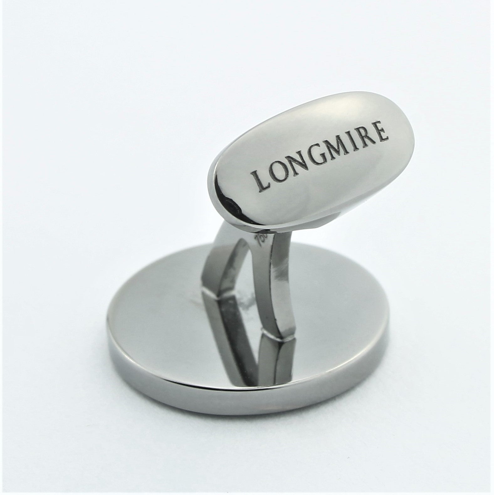 Carbon fibre cufflinks 18k white gold - rear