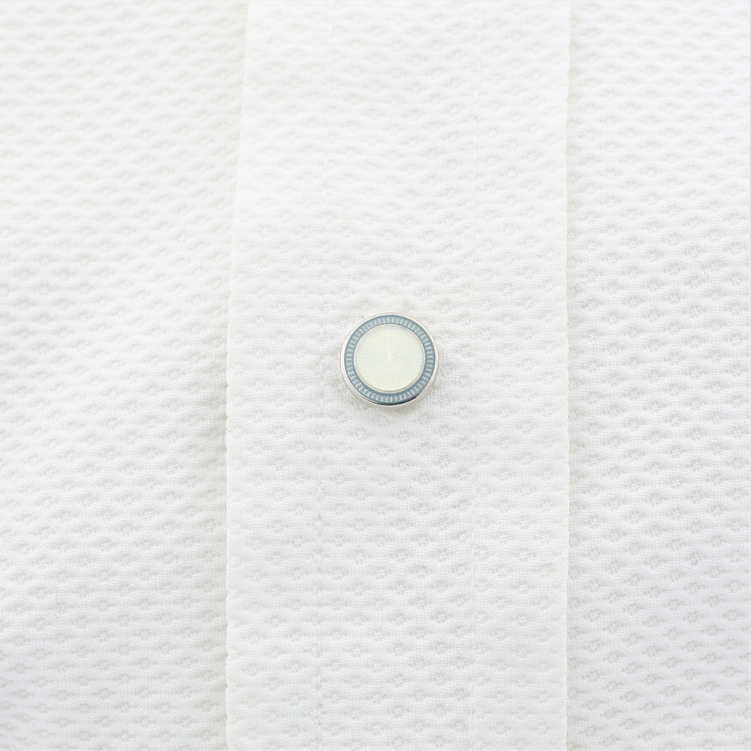 DOUBLE CIRCLE GREY/WHITE ENAMEL STUD - SHIRT