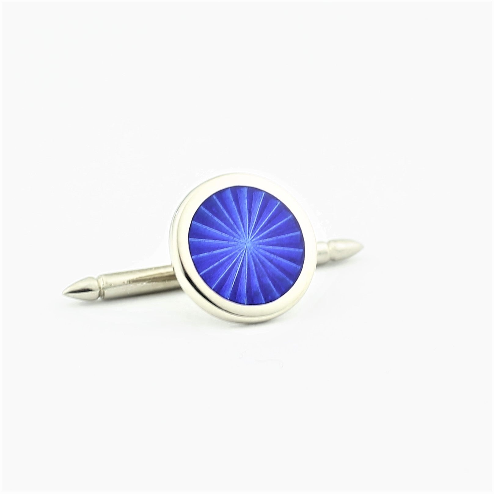 STARBURST BLUE ENAMEL DRESS SET - stud