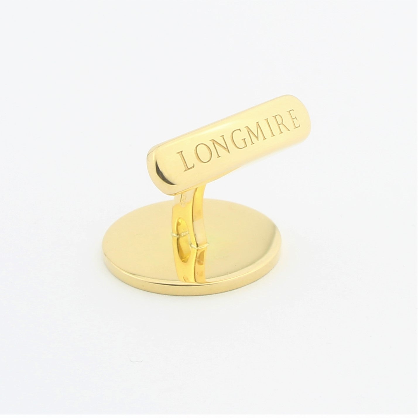 Star blue enamel cufflinks 18k yellow gold - rear