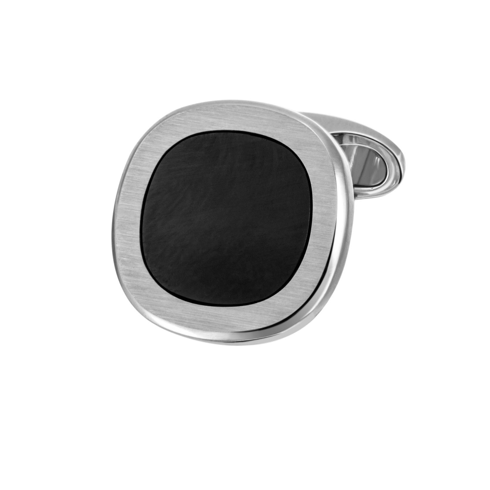 WATCH OUT!!! onxy 18ct WHITE GOLD CUFFLINKS - main