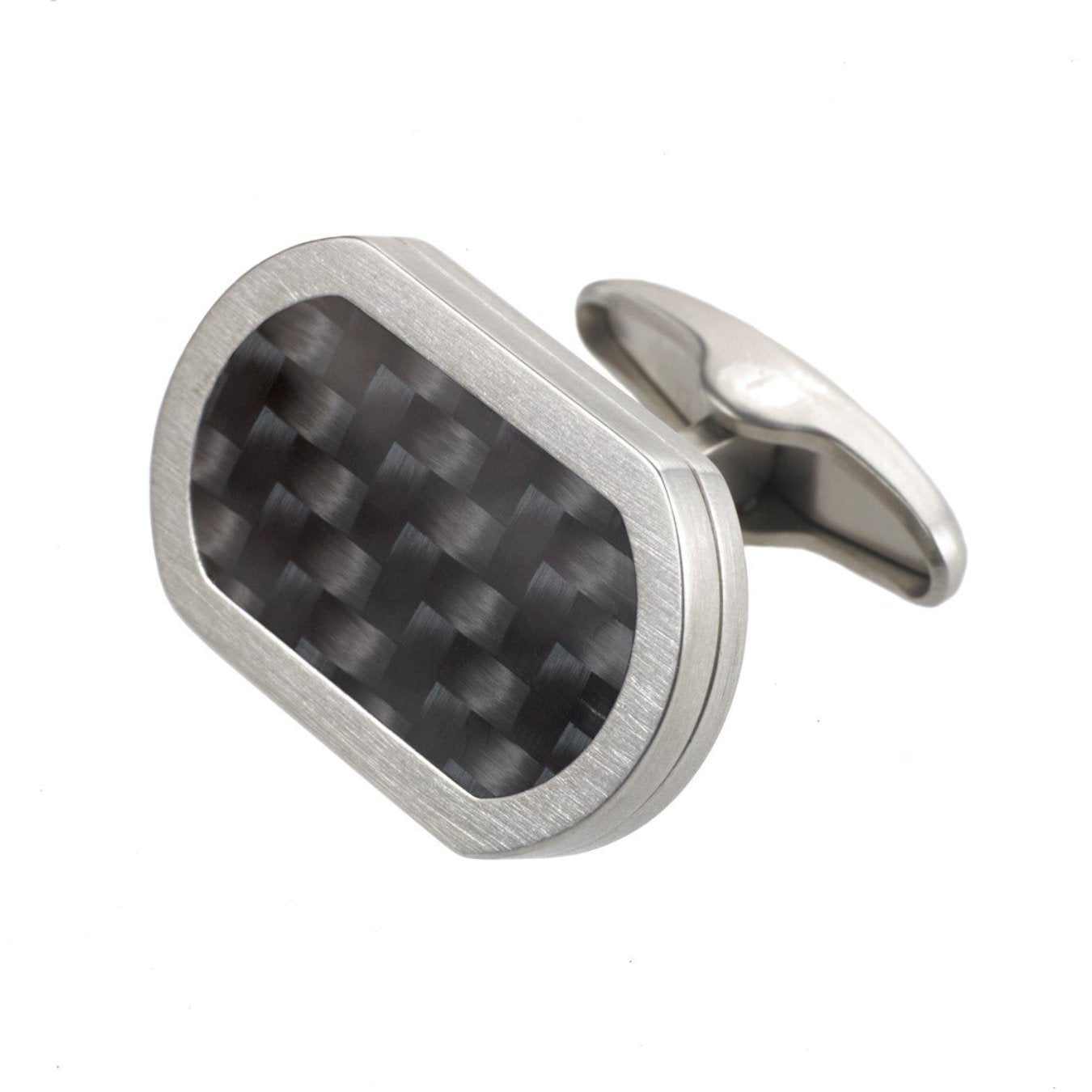 steel carbon cufflinks - main