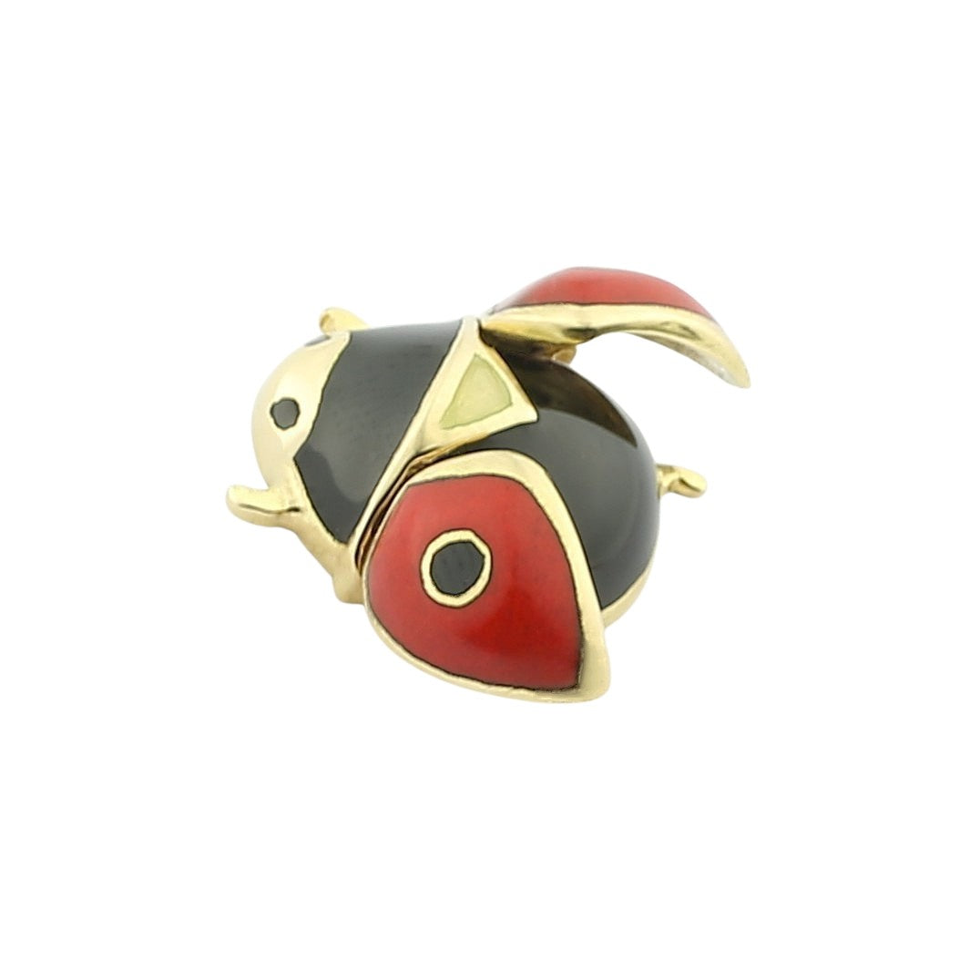 caricature ladybird 18ct yellow gold cufflinks - main