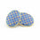 tartan design blue/light blue oval 18ct yellow gold