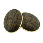 bark enamel 18ct YELLOW GOLD CUFFLINKS - main