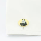 panda 18ct YELLOW GOLD CUFFLINKS - cuff