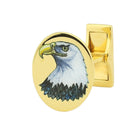 AMERICAN EAGLE 18ct YELLOW t-bar GOLD CUFFLINKS - main