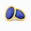 SPIRAL BLUE ENAMEL 18CT YELLOW GOLD CUFFLINKS