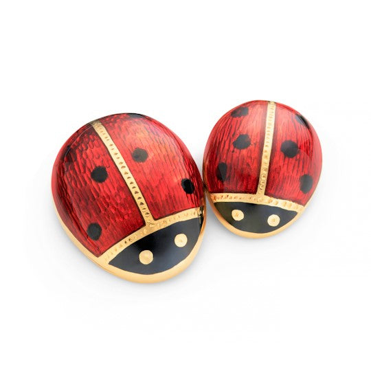 ladybird/bug dress set 9ct gold - cufflinks
