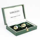 the four vices enamelled 18k yellow gold cufflinks - boxed