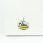 the four vices enamelled 18k yellow gold cufflinks - cuff