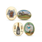 the road to ruin four vices enamellled 18k yellow gold cufflinks - main