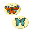 butterflies hand enamelled 18ct YELLOW GOLD CUFFLINKS