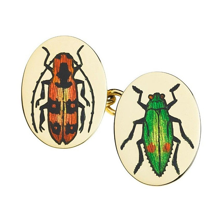 SCARAB 18ct YELLOW GOLD CUFFLINKS - main b