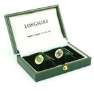 SCARAB 18ct YELLOW GOLD CUFFLINKS - boxed