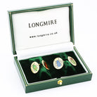 SCARAB 18ct YELLOW GOLD CUFFLINKS - boxed
