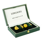 lemons yellow beryl 18ct yellow gold cufflinks - boxed