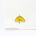 lemons yellow beryl 18ct yellow gold cufflinks - cuff