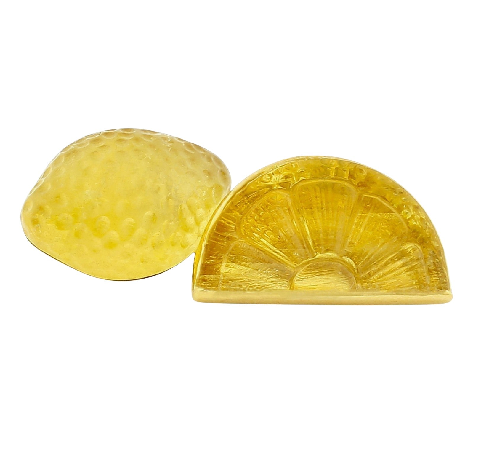 lemons yellow beryl 18ct yellow gold cufflinks - main