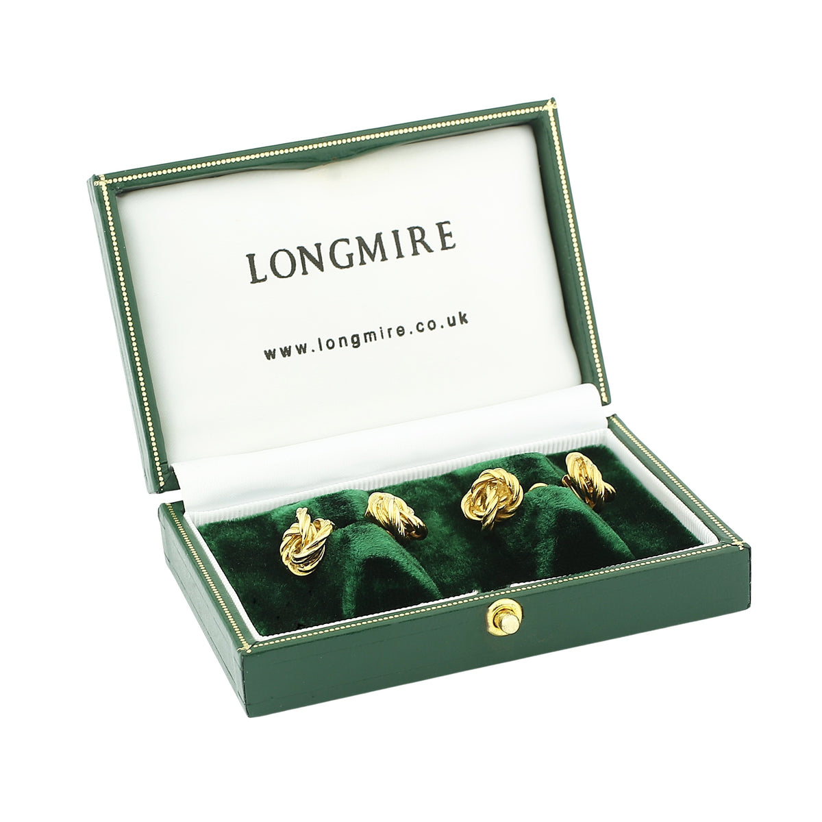 coiled knot 18ct yellow gold cufflinks - main