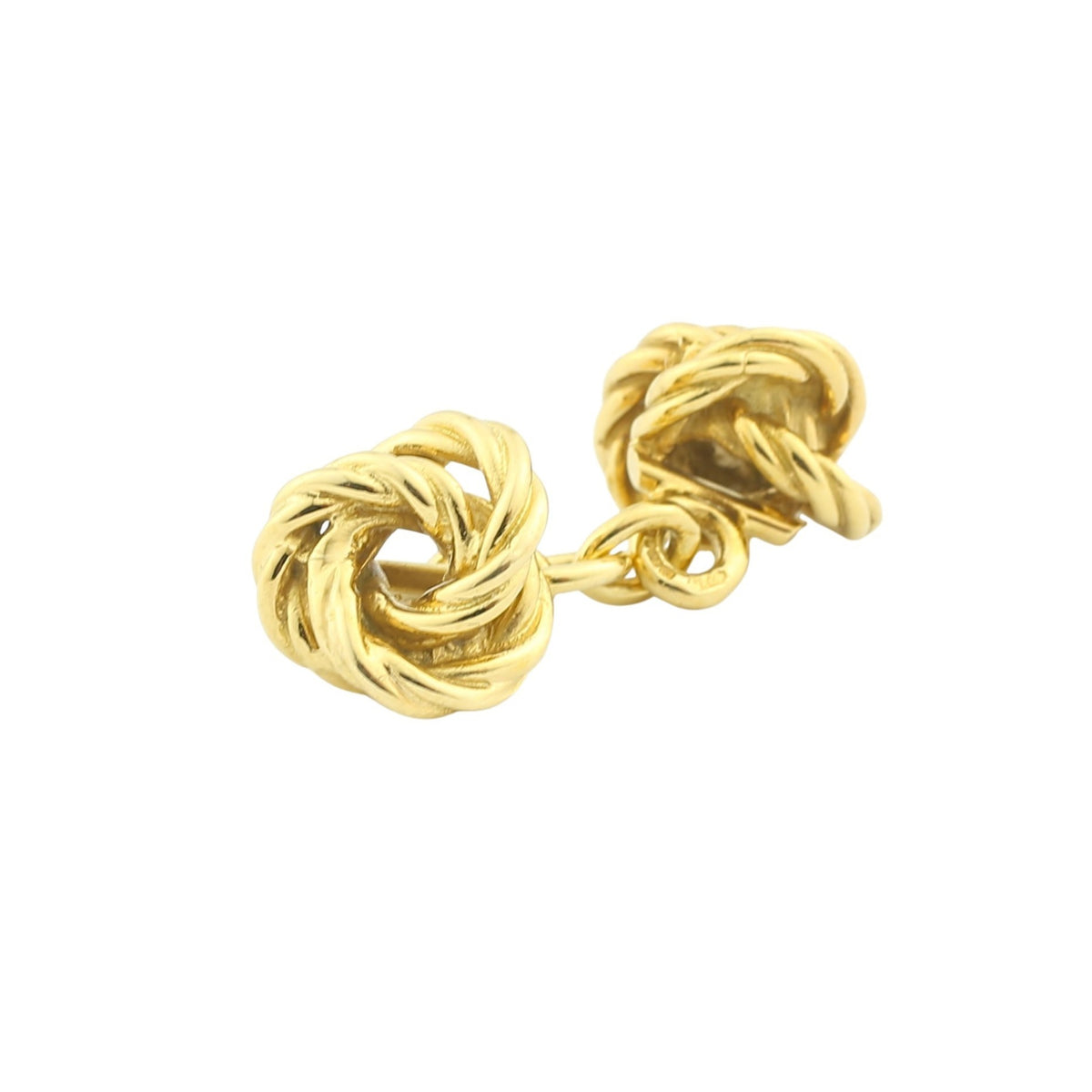 coiled knot 18ct yellow gold cufflinks - main