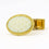 basket weave white enamel 9ct yellow gold cufflinks