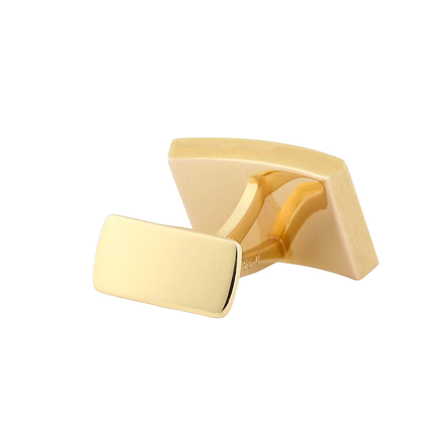 RUBY oblong OVAL 18ct ROSE GOLD CUFFLINKS - rear