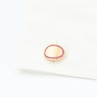 Ruby curved oval cufflinks 18k rose gold - cuff