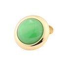 circular jade cabochon 18ct yellow gold cufflinks - main