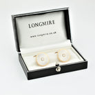 SUNBEAM DIAMOND SET CUFFLINKS - boxed