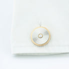 SUNBEAM DIAMOND SET CUFFLINKS - cuff