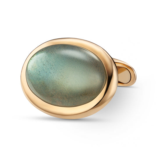 labradorite oval cabochons 18ct rose gold cufflinks - main