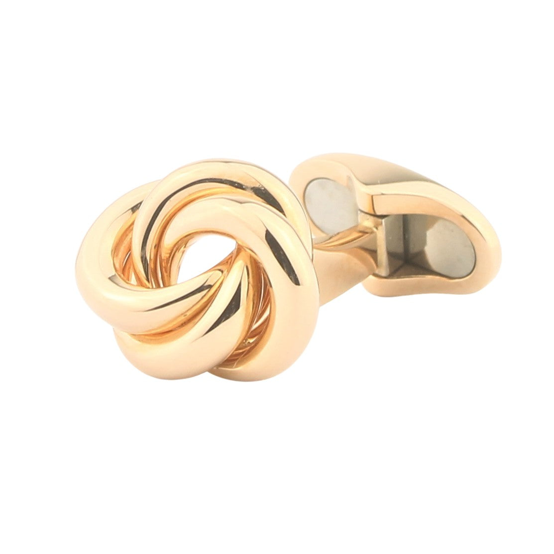 classical knot 18ct rose gold cufflinks - main