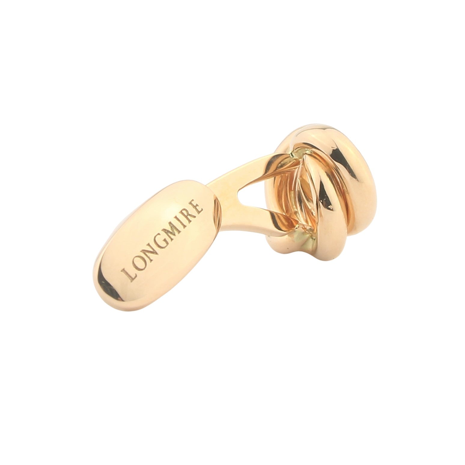 classical knot 18ct rose gold cufflinks - rear