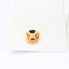 suspended matt cross 18ct rose gold cufflinks - cuff