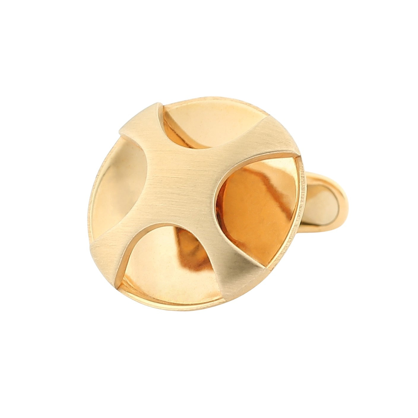 suspended matt cross 18ct rose gold cufflinks - main