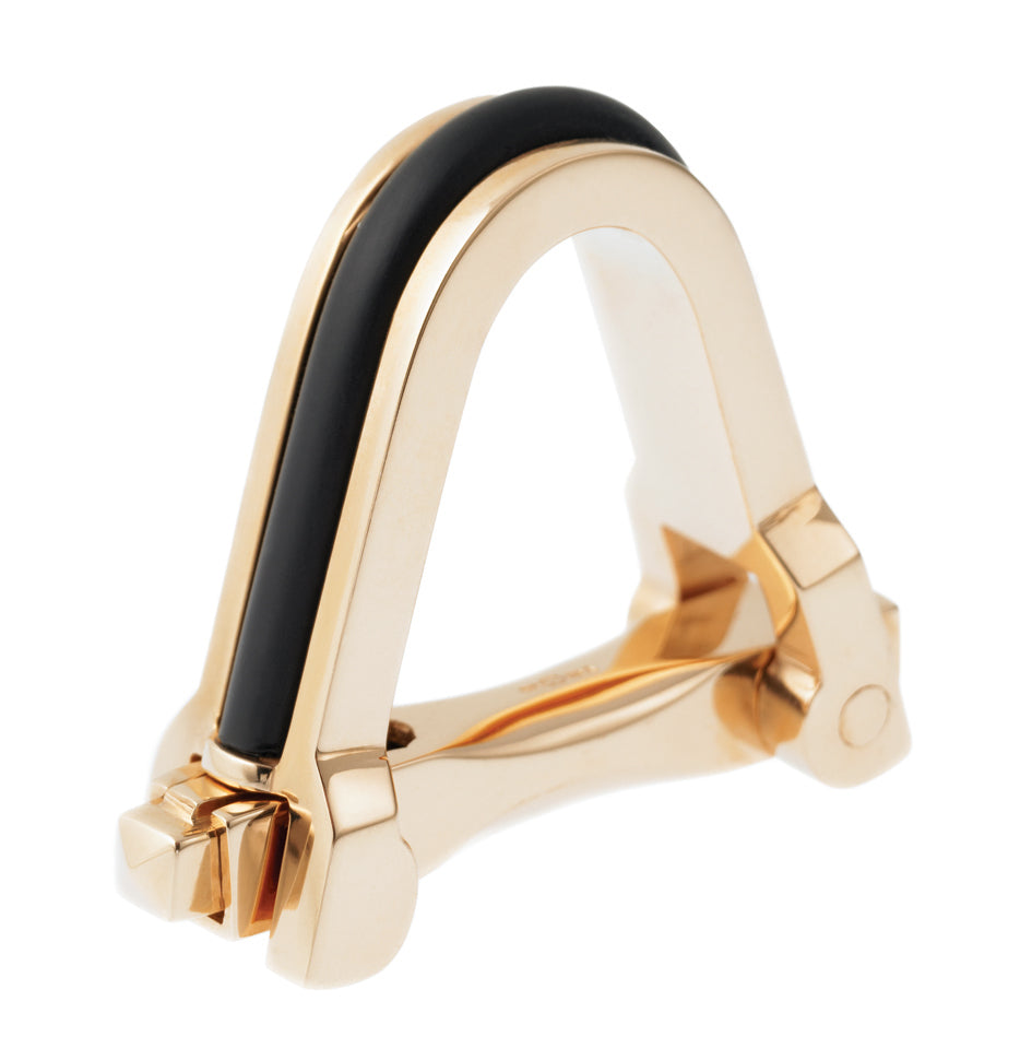 STIRRUP RUBBER 18ct ROSE GOLD CUFFLINKS - main