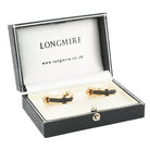 STIRRUP RUBBER 18ct ROSE GOLD CUFFLINKS - boxed