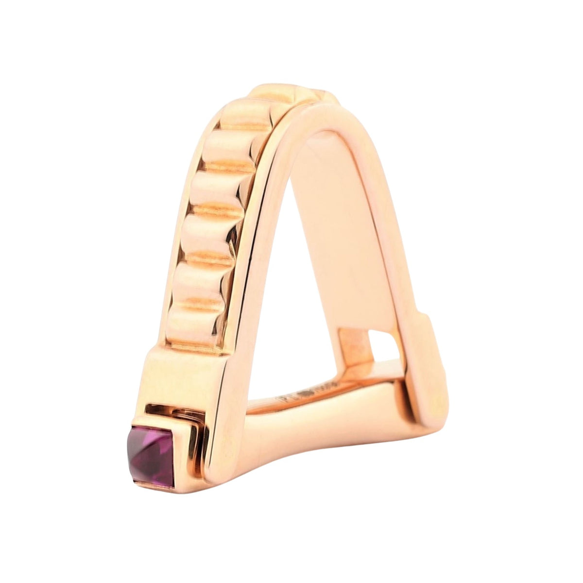 Ruby set stirrup cufflinks 18k rose gold – Longmire