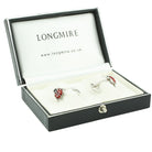 ladybird petite 18ct white gold cufflinks - boxed