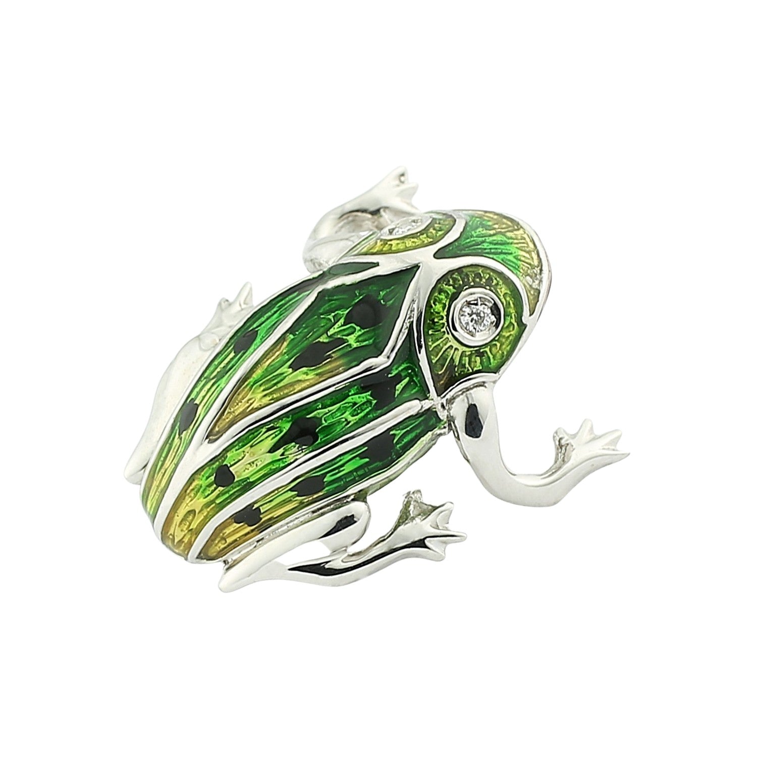 mottled frog 18ct white gold cufflinks - main