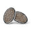 BASKET WEAVE DRESS SET BLACK/TRANSPARENT GREY ENAMEL 18ct WHITE GOLD