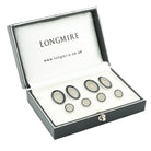 double oval black/transparent enamel dress set 18ct white gold - boxed