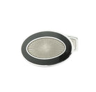 double oval black/transparent enamel t-bar 18ct white gold cufflinks - main