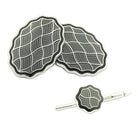 wavy black/grey enamel dress set 18ct white gold - main