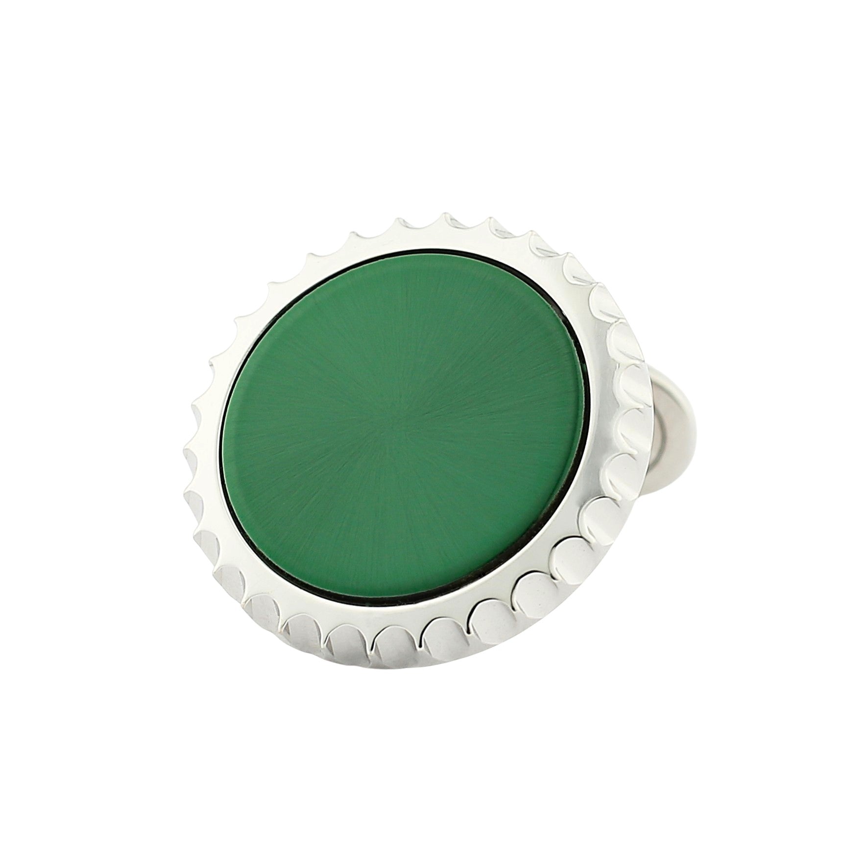 cog vivid green 18ct white gold cufflinks - main