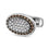 cognac and white diamond oval 18ct white gold cufflinks